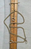 Original Antique 14k Curb Link Watch Chain, 19.5"