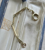 Antique 14K Gold Bolt Clasp Bar Link Chain Extender