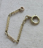 Antique 14K Gold Bolt Clasp Bar Link Chain Extender