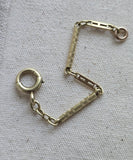Antique 14K Gold Bolt Clasp Bar Link Chain Extender