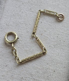 Antique 14K Gold Bolt Clasp Bar Link Chain Extender