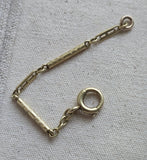 Antique 14K Gold Bolt Clasp Bar Link Chain Extender