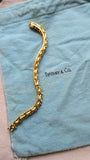 Authentic Vintage Tiffany & Co. 18k Yellow Gold Bamboo Link Bracelet, Tiffany and Co, 7"