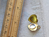 Antique Late Victorian Petite Charm Size 14K Solid Gold Heart Locket, No Monogram, Circa 1900, Gift for Her