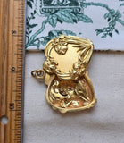 [Sold via Layaway]Antique Art Nouveau French 18k Repoussé Gibson Girl Heart Shape Slide Locket, Gift for Her