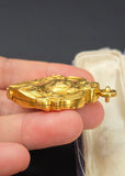 [Sold via Layaway]Antique Art Nouveau French 18k Repoussé Gibson Girl Heart Shape Slide Locket, Gift for Her