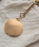 Antique Art Nouveau French 18k Repoussé Gibson Girl Oval Slide Locket, Gift for Her