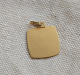 Small Vintage French 18K Pisces Zodiac Charm Pendant | French Eagle Head Hallmark, Lucky Charm