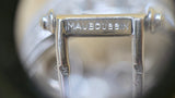 Vintage Mid-century Retro French Mauboussin 18k Gold Old Mine Cut Diamond Pearl Brooch, Gift for Her