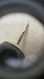 Vintage French 18K White Gold Onyx Studd Earrings, Post Earrings
