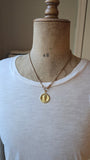 Antique French 18K Gold Gaul Medal Pendant, AS Harden Vercingetorix Gallic Rooster Coin Pendant, Early 1920s