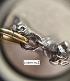 Vintage 8K/14K Yellow and White Gold French Bulldog Charm Pendant, Gift for Her