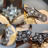 Victorian French 18K Rose Cut Diamond Bangle Bracelet. Circa 1880, Gift for Her