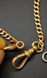 Antique 14k Curb Link Watch Chain Necklace, Gift for Her