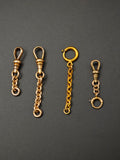 Antique Gold Filled Rolled Gold Swivel Dog Clip, Bolt Clasp, Chain Connector Extender, Charm Holder, Old Findings, Watch Chain Fob Parts