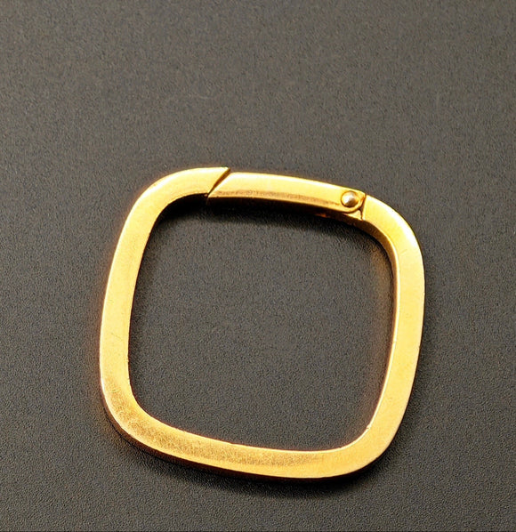 Large Size Vintage Gold Filled Rolled Gold Carabiner Clasp, Chain Connector Extender, Charm Holder, Watch Key Chain Findings