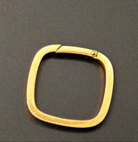 Large Size Vintage Gold Filled Rolled Gold Carabiner Clasp, Chain Connector Extender, Charm Holder, Watch Key Chain Findings