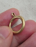 Antique Large Size Gold Filled Bolt Clasp: Watch Chain Parts, Charm Holder