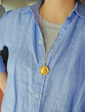 Antique Art Nouveau Repoussé 10K Gold Starburst Old Mine Diamond Locket
