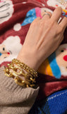 Authentic Vintage Tiffany & Co. 18k Yellow Gold Bamboo Link Bracelet, Tiffany and Co, 7"