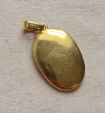 Vintage French 18K Aquarius Zodiac Horoscope Charm Pendant, Lucky Charm
