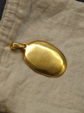 Vintage French 18K Aquarius Zodiac Horoscope Charm Pendant, Lucky Charm