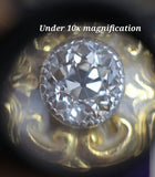 Antique Early 1900s French 18K Gold Diamond Ring: Old Mine Cut, 1.35 CT, Size 9-9.25