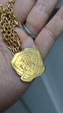 Antique French Art Nouveau 18K Gold Warrior Profile Medallion Pendant – Attributed to Charles Édouard Fraisse (1880–1945)