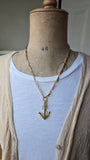 Vintage 18K Gold Anchor Charm/Pendant, Lucky Charm, Protection Talisman