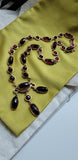 Antique 12K Bohemian Faceted Garnet Festoon Necklace, Gift for Her, Wedding Necklace