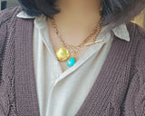 Retired Authentic Tiffany and Co 18K Jean Schlumberger Turquoise Egg Pendant , Gift for Her