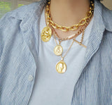 Vintage French 18K Aquarius Zodiac Horoscope Charm Pendant, Lucky Charm