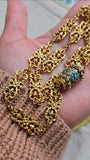 Antique Edwardian 14k Filigree Sautoir Long Chain Necklace, 32.25" | Early 1900s