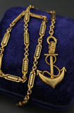 Vintage 18K Gold Anchor Charm/Pendant, Lucky Charm, Protection Talisman