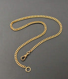 Antique Gold Filled Curb Link Watch Chain Choker Necklace, A&Z, 14.75", Gift for Her