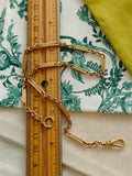 Antique Gold Filled Ornate Bar Link Watch Chain Choker Necklace, 14&1/8", Gift for Her