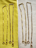 Antique 14k Bar Link Belcher/Biker Link Watch Chain Necklace with Gold Filled Chain Extender Option, Gift for Her
