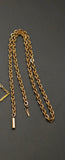 Antique Victorian 17" Gold Filled Ornate Heavy Gauge Interlocking Link Collar Chain, Gift for Her