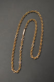 Antique Victorian 17" Gold Filled Ornate Heavy Gauge Interlocking Link Collar Chain, Gift for Her