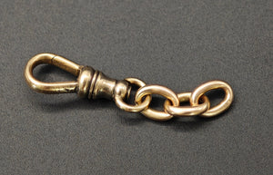 Antique 10k (Marked 14K) Solid Gold Swivel Dog Clip, Clasp, Chain Connector Extender, Charm Holder, Old Findings, Watch Chain Fob Part