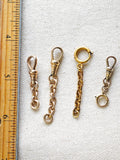 Antique Gold Filled Rolled Gold Swivel Dog Clip, Bolt Clasp, Chain Connector Extender, Charm Holder, Old Findings, Watch Chain Fob Parts