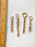Antique Gold Filled Rolled Gold Swivel Dog Clip, Bolt Clasp, Chain Connector Extender, Charm Holder, Old Findings, Watch Chain Fob Parts