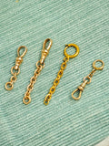Antique Gold Filled Rolled Gold Swivel Dog Clip, Bolt Clasp, Chain Connector Extender, Charm Holder, Old Findings, Watch Chain Fob Parts