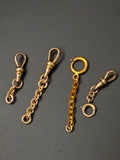 Antique Gold Filled Rolled Gold Swivel Dog Clip, Bolt Clasp, Chain Connector Extender, Charm Holder, Old Findings, Watch Chain Fob Parts