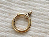 Large Size Antique Gold Filled Bolt Clasp, Chain Connector Extender, Charm Holder, Watch Chain Parts