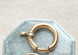 Large Size Antique Gold Filled Bolt Clasp, Chain Connector Extender, Charm Holder, Watch Chain Parts