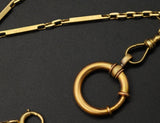 Large Size Antique Gold Filled Bolt Clasp, Chain Connector Extender, Charm Holder, Watch Chain Parts