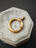 Large Size Antique Gold Filled Bolt Clasp, Chain Connector Extender, Charm Holder, Watch Chain Parts
