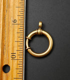 Large Size Antique Gold Filled Bolt Clasp, Chain Connector Extender, Charm Holder, Watch Chain Parts