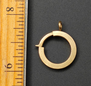 Antique Large Size Gold Filled Bolt Clasp: Watch Chain Parts, Charm Holder